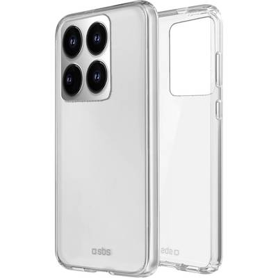 A transparent phone case for a smartphone with a quad-camera setup. Shows front and back view with cutouts for buttons and cameras.