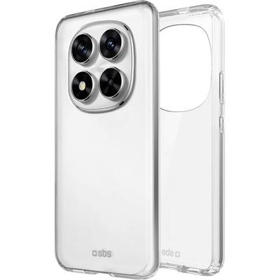 A clear phone case with a cutout for four camera lenses, designed for a specific smartphone model, offering protection while showcasing the phone's design.