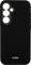 'Black phone case for Samsung Galaxy A34, featuring openings for triple lens camera and flash; brand logo on bottom.'