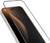 A smartphone with a glowing, patterned display, partially covered by a clear, protective screen.