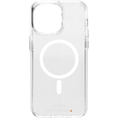Transparent phone case with MagSafe compatibility, designed for iPhone. Features 'sbs DSO PROTECTED' text at the bottom.