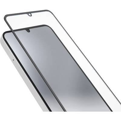 A smartphone with a screen protector being applied, aligning perfectly over the screen to illustrate protection and fit.