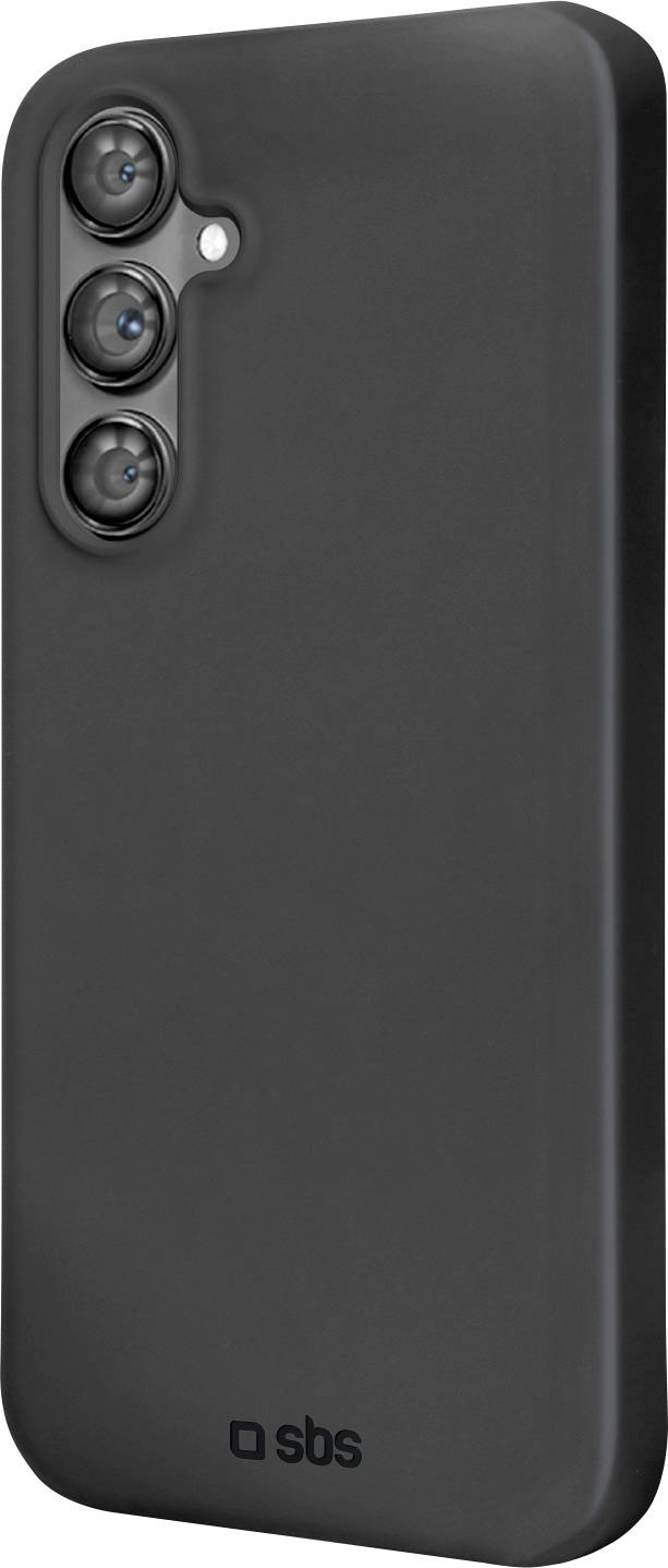 A black phone case featuring cutouts for three rear camera lenses, designed for protection and style.