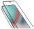 A smartphone angled with a tempered glass screen protector partially covering the screen, emphasizing the protector's fit and clarity.