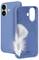 'Two blue phone cases with a soft interior texture and a white feather design, suggesting protection and lightness.'
