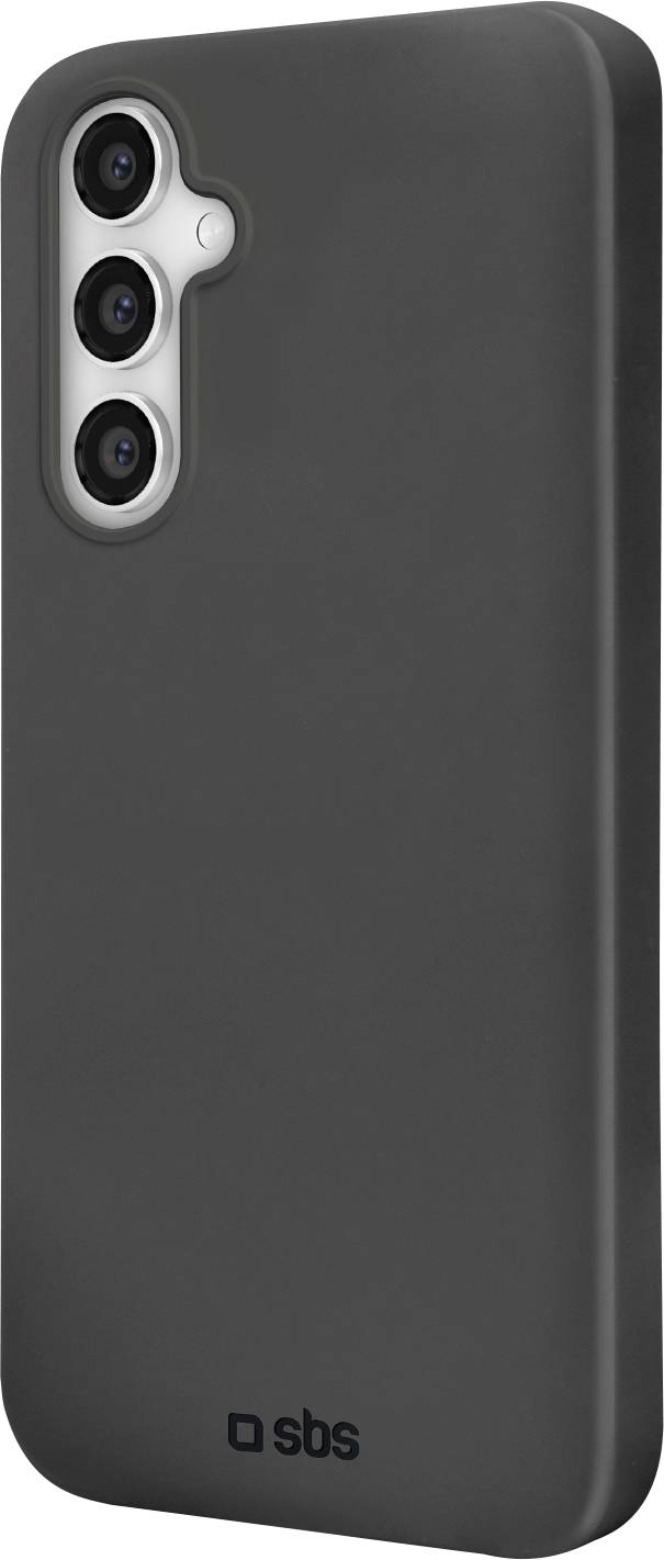 A black phone case with a triple-camera cutout, designed by 'sbs'.