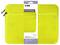 'Yellow SBS laptop sleeve fits devices up to 13 inches, featuring a front zipper pocket, displayed in original packaging.'