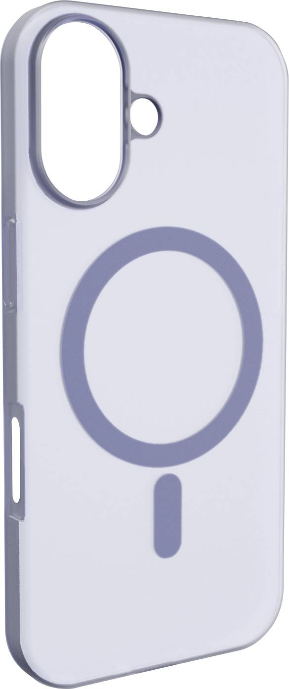 A white phone case with a large circular pattern and a small line underneath it, likely for a rear camera and fingerprint sensor cutout.