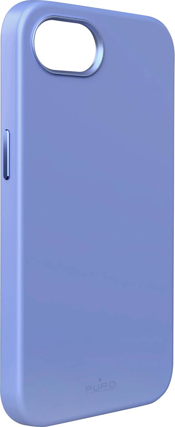 A blue phone case with a camera cutout.