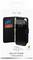 'Puro Wallet Stand for iPhone 16 Plus' shows a black phone case with card slots and currency pocket, featuring stand function and eco-friendly packaging.