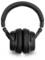 Black over-ear headphones with cushioned ear pads and adjustable headband, facing forward.