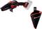 'Einhell cordless chainsaw with black and red design, accompanied by a fabric holster. Battery not included.'