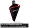 A black Einhell holster with a red trim for practical and secure storage of power tools.