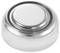 A small, silver, round button battery with a flat top and smooth, shiny surface.
