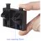 A hand holds a black tool with two springs and adjustable clamps, labeled 'max. opening 10mm' with a blue line indicating the measurement.