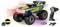A colorful remote-controlled monster truck with large tires, sound effects, and glow features. Includes a remote control and charging accessories.