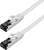 Two white Ethernet cables with clear protective covers on the connectors are shown against a white background.
