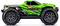 A green and black remote-controlled toy truck with large, rugged tires. The side displays the text 'Mini Maxx'.