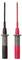 'Black and red multimeter probes with plastic grips, labeled 10A and CE, used for measuring electrical currents.'