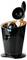 Electric citrus juicer in black with a lid open, revealing the reamer.