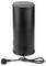 A black cylindrical power supply unit with a power cord attached, suitable for outdoor lighting or garden equipment.