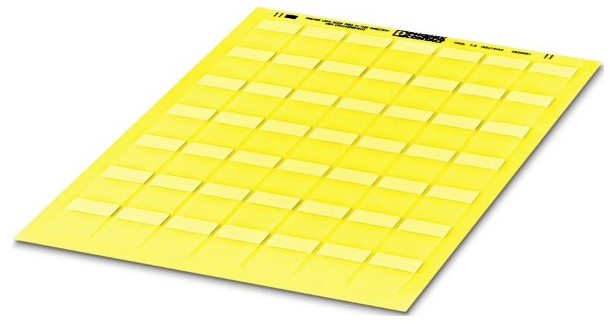 Phoenix Contact 0830692 WML 7,5 (25X13)A4 YE Cable identifier Fitting type: Adhesive Writing area: 25 x 12.7 mm Yellow No. of markers: 49 10 pc(s)