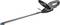 A black and orange electric hedge trimmer with a long, silver cutting blade and ergonomic handle.