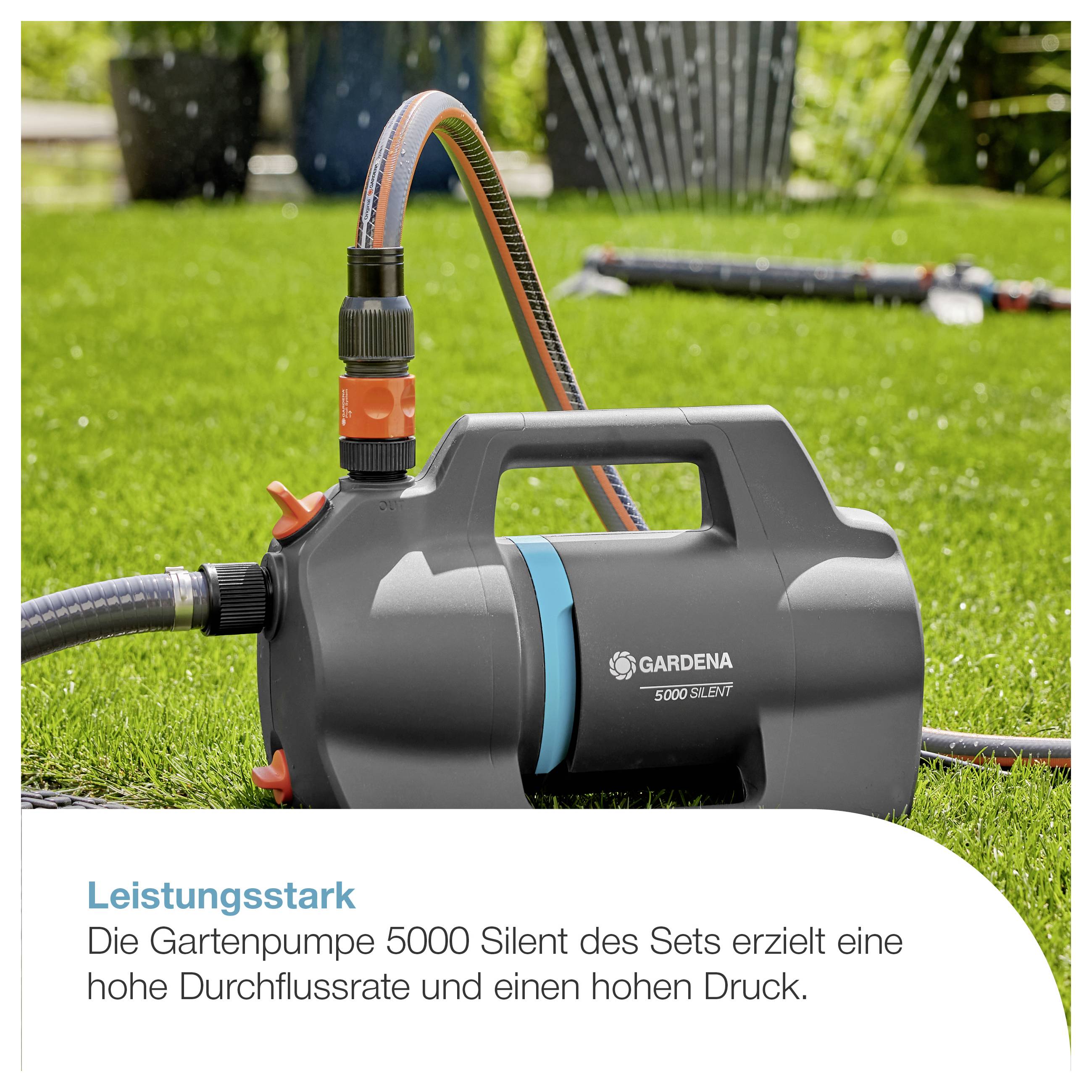 GARDENA Gartenpumpe 5000 Silent Set Garden pump kit 5.100 l/h-1