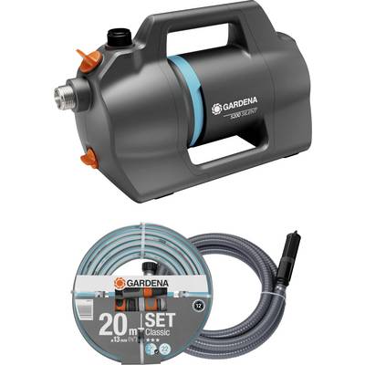 Gardena Garden Pump 3000/4 Set; includes Pump and 20-Metre Hose; suitable for Watering and Pumping Water in the Garden.