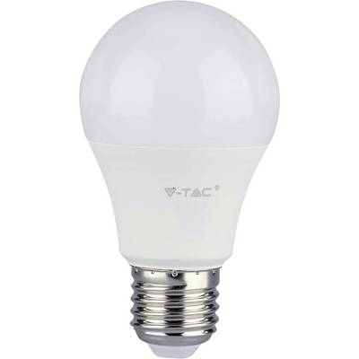 An LED light bulb with a white casing and metal screw base, branded with 'V-TAC', likely for home or office lighting purposes.