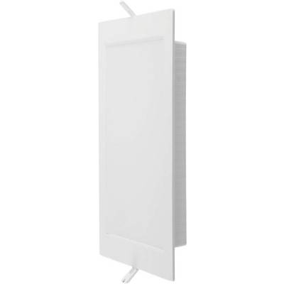 White rectangular plastic air vent with slats and mounting clips.