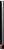 A tall, narrow metal pole with a red base and a black cord attached near the bottom. Placed against a black background.