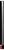 A tall, slender reflective metal pole stands vertically with a red cylindrical base at the bottom. The background is black.