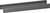 'Drawer side rails in dark gray with a sleek, modern design, featuring a horizontal slotted detail along the top edge.'