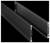 Two black metal panels with bolted edges, positioned parallel against a black background, showcasing industrial design features.