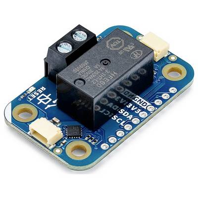 A small electronic relay module with multiple connection points and labeled circuit paths, used for controlling electrical devices.