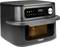 A black kitchen appliance with a digital display showing '200' and food icons. The front has a transparent window.