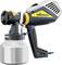 A handheld paint sprayer labeled 'Wagner', with an attached container, designed for easy application of various coatings on surfaces.