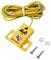 Yellow ESD earth bonding point with attached cable, labeled 'Earth Facility'. Includes two screws and washers for installation.
