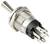 A silver toggle switch with six metal terminals, used for controlling electrical circuits. It has a cylindrical body with mounting hardware.