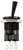 'A black toggle switch with three metal terminals at the bottom, designed for electrical connections and device control applications.'