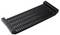 Black plastic slotted drainage grate or ramp tray with raised ends, shown on a white background.