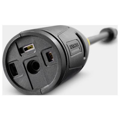 'Close-up of a Karcher cleaner power plug with multiple prongs, showcasing the design and detailing of the connection hub.'
