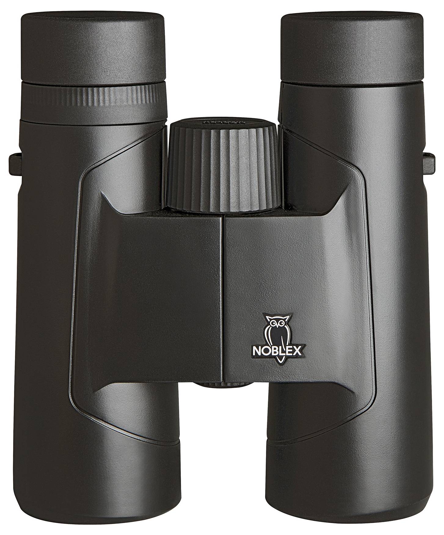 Black NOBLEX binoculars with a central adjustment knob, featuring a simple and sleek design.