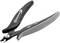 'Black Erematic cutting pliers with ergonomic handles, angled blades for precision cutting in electronics or jewelry work.'