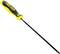 A black and yellow screwdriver with a long metal shaft and ergonomic handle, designed for precision work and comfortable grip.