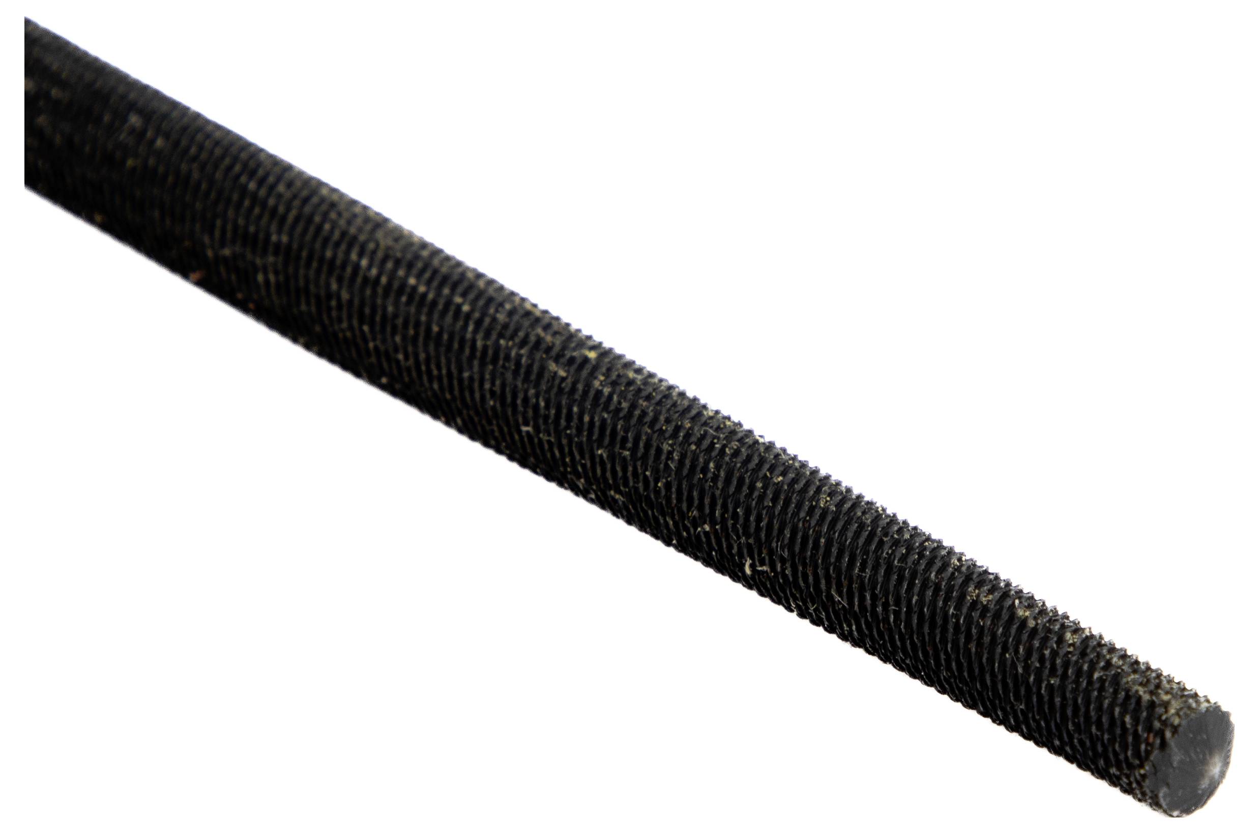 A close-up image of a round file with a textured, abrasive surface, commonly used for smoothing or shaping materials.