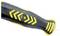 The image shows a black and yellow screwdriver handle with the letters 'CK' in yellow between arrow designs for grip enhancement.