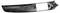 Black car rear bumper cover, shown horizontally with a large rectangular cutout near the right side.