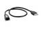 Black USB cable with a USB-A plug on one end and a rectangular device connector on the other.<br>